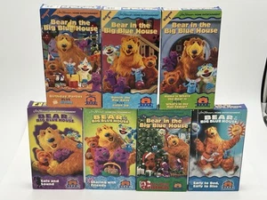 VHS Lot Of 7 Vintage BEAR IN THE BIG BLUE HOUSE VHS Tapes Jim Henson 14 Episodes - Picture 1 of 9