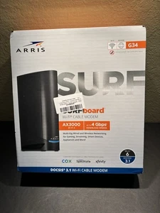 ARRIS Surfboard G34 DOCSIS 3.1 Wi-Fi 6 Cable Modem - Picture 1 of 4
