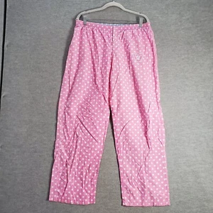 Oakland Raiders Women Sleepwear Large Pink Polka Dot Pajama Pants Logo Reebok - Picture 1 of 8