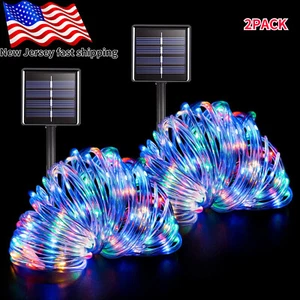 2Pack 100LED Solar Fairy String Light Outdoor Waterproof Garden Decor Party Lamp - Picture 1 of 15