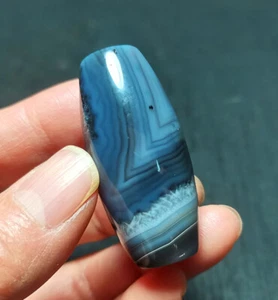 TOP 30G Natural Gobi Agate Eyes Agate egg Silk Banded Agate Healing B480 - Imagen 1 de 14