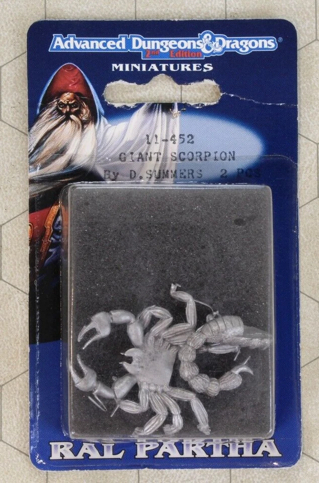 1 RAL Partha Miniature Ad&d 2e Giant Scorpion 11-452 NOS in BLISTER 1993