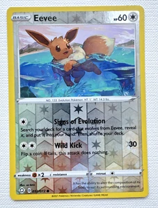 ⭐🦄 Pokémon Shining Fates #052/072 Eevee – Reverse Holo Foil TCG Card NM - Picture 1 of 2