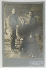 Judaica WWI cabinet photo of 3 Jewish officers in military uniform, 1917 Poland