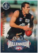 2000 AFL SELECT Y2K MILLENNIUM GAME CARD - 4 Anthony KOUTOUFIDES (CARLTON)
