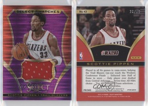 2013-14 Panini Select Select Swatches Purple Prizm /99 Scottie Pippen #43 HOF