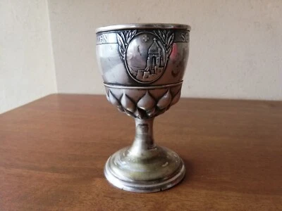 ANTIGUO RARO 1946 SUIZO JEZLER 800 PLATA ESTERLINA VASO TAZA 133 G DE COLECCIÓN Foto 1 de 4