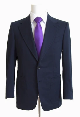 TOM FORD 2 button center vent cotton cashmere blue teal sport coat jacket ~ 36R - Image 1 of 4