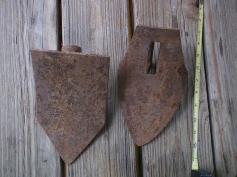 2-Vintage Cultivator Plow Attachment Blade Triangle Point Farm Implement (E) Cover