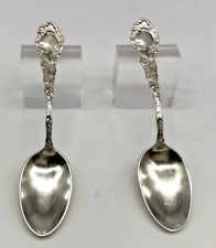 Wallace Silver 2 Louvre (1893) Place Soup Spoons 6  5/8"  No Monograms 102 grams
