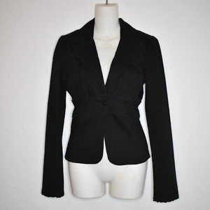 Morbid Threads Vintage Y2K Blazer Sz S Whimsigoth Goth Academia Preppy Black NWT - Picture 1 of 15