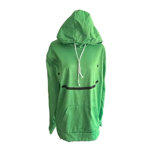 Dreamwastaken Dream Smile Merch Men's Hoodie Green small hole fault sz L - Picture 1 of 5