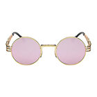 Vintage Polarized Steampunk Round Lens Metal Frame Sunglasses Retro Eyewear New