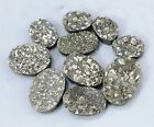 256 Ct Natural Druzy Star Pyrite Hadeed Mix Lot Cabochon Ring Gemstone Et-431