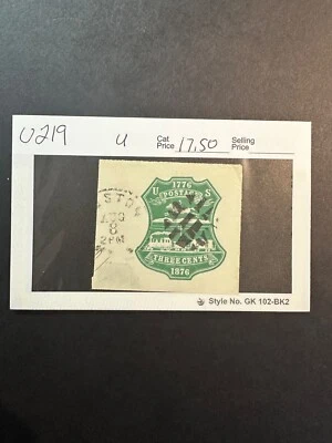 US Scott # U219 Cut Square    2024 Scott Catalogue Value $17.50 - Image 1 of 3