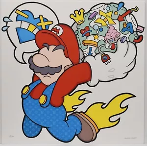 Serigraphy Serigrafia RONCARA' Aleandro "Faschion Mario" 80x80 con autentica - Foto 1 di 4