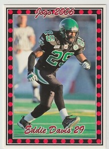 2006 Jogo CFL Eddie Davis Card #63 Saskatchewan Roughriders Northern Illinois