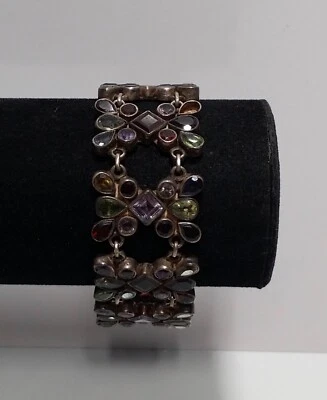 PULSERA MULTIGEMA plata esterlina 925 Foto 1 de 4