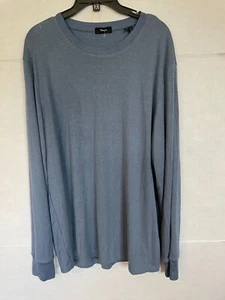 THEORY Essential Long-Sleeve Tee in Anemone Modal Jersey MENS XXL BLUE *FLAWED - Picture 1 of 3