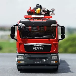 1/43 JIEDA Emergency Fire Rescue Major Fire Truck MAN Truck Diecast Car Collect - Picture 1 of 7