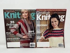 Creative Knitting Lot of 2 Pattern Magazines July 2010 Autumn 2015 Yarn Sweater - Picture 1 of 2