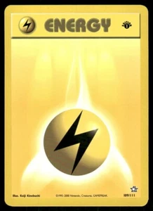 Pokemon Tcg Neo Genesis WOTC NM Regular Lightning Energy [1st Edition] #109 - Picture 1 of 2