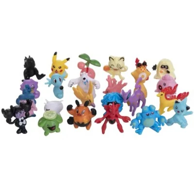 BANDAI Pokémon Minifiguren Set 48. Stk Spielzeug 2-3cm – Sammlerfiguren Anime Zufall