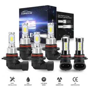 For GMC Sierra 1500 2500HD 2003 2004 2005-2006 LED Headlight & Fog Light Bulbs - Picture 1 of 24