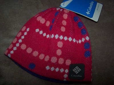 NWT COLUMBIA Reversible PINK PURPLE URBANIZATION MIX WINTER HAT Infant Girl OS - Image 1 of 2