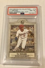 CJ Abrams 2022 Brooklyn Collection Die-Cut SP /36 - Rookie PSA 8 - Nationals 🔥