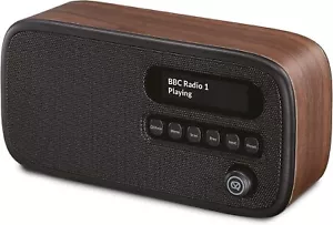 VQ Dexter Portable DAB Radio Digital FM Mains Powered & Battery Walnut - Picture 1 of 9