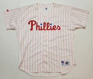 PHILIDELPHIA PHILLIES Jersey LARGE Pinstriped Russel Athletic Diamond Collection - Picture 1 of 11