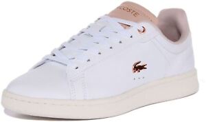 Lacoste Carnaby Pro 222 White Bronze Womens Leather Trainers