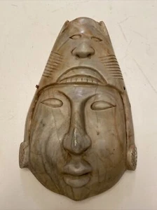 Mayan Mexican/Aztec Marble Stone Mask Heavy Quality Piece Nice - Picture 1 of 24
