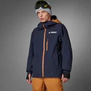 adidas Terrex Resort 3 In 1 Ski Snowboard Insulated Jacket GT2808 Navy New Coat - Picture 1 of 9