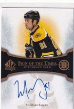 07/08 UD SP AUTHENTIC MARC SAVARD SIGN OF TIMES AUTOGRAPH AUTO