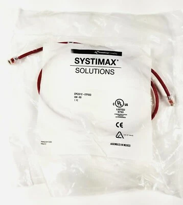 Commscope Systimax CPC3312-07F003 GS8E-RD3 CAT 6 Patch Cable 3 Foot NEW - Image 1 of 3
