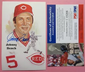 Johnny Bench Signed Perez Steele - PSA DNA - Picture 1 of 2