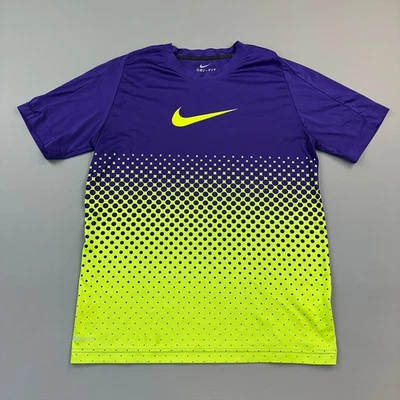 Camiseta de fútbol Nike para hombre mediana púrpura verde degradado Dri Fit camiseta de entrenamiento de fútbol Foto 1 de 4