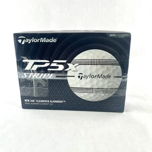 TaylorMade TP5x Stripe Golf Balls - 1 Dozen (12) - Picture 1 of 3