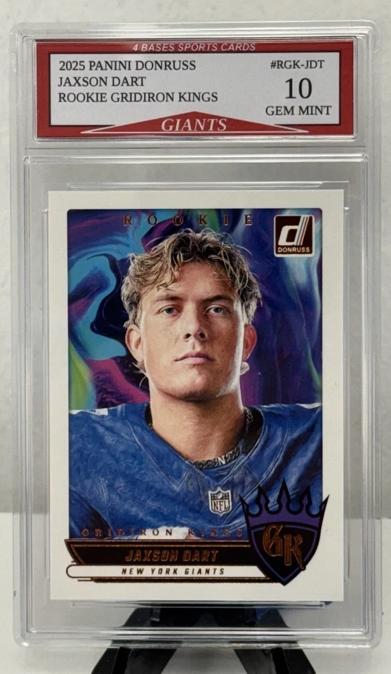 2025 Panini Donruss Jaxson Dart Giants Gridiron Kings Rookie Gem Mint 10! - Image 1 of 1