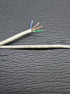 Cat5e Network Cable | UTP 4PR 24AWG | Ethernet LAN Patch Internet Grey Beige 13m - Picture 1 of 3
