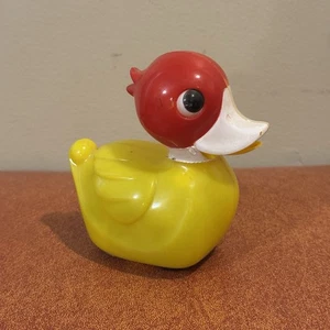 VTG Wyandotte Toys Friction Motor Duckling Red & Yellow Plastic With Metal Base - Picture 1 of 7