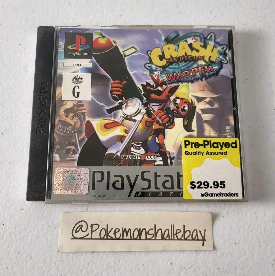 Crash Bandicoot 3 Warped - Sony Playstation 1 (PS1) Game *W/ Manual - PAL* - Image 1 of 4