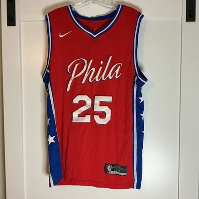 Philadelphia 76ers Ben Simmons #25 Nike Swingman NBA Jersey Mens Red - Image 1 of 4