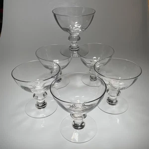 Vintage 1940er Heisey Glas Kristallolith Sherbet Sherbert Tassen Stiel 6er Set - Bild 1 von 13