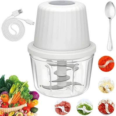 Tritatutto Da Cucina Elettrico, 400 Ml Trita Verdure Elettrico, Mini Frullatore  - Immagine 1 di 4