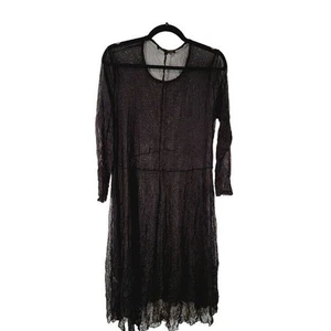 Habitat Clothes to Live Sheer Tunic Coverup Women's Medium Black Dark Academia - Picture 1 of 12