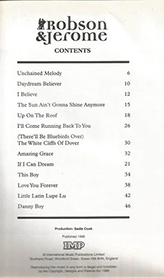 "Robson and Jerome": Piano-Vocal... by Cook, Sadie (Produce Paperback / softback - Image 1 of 2