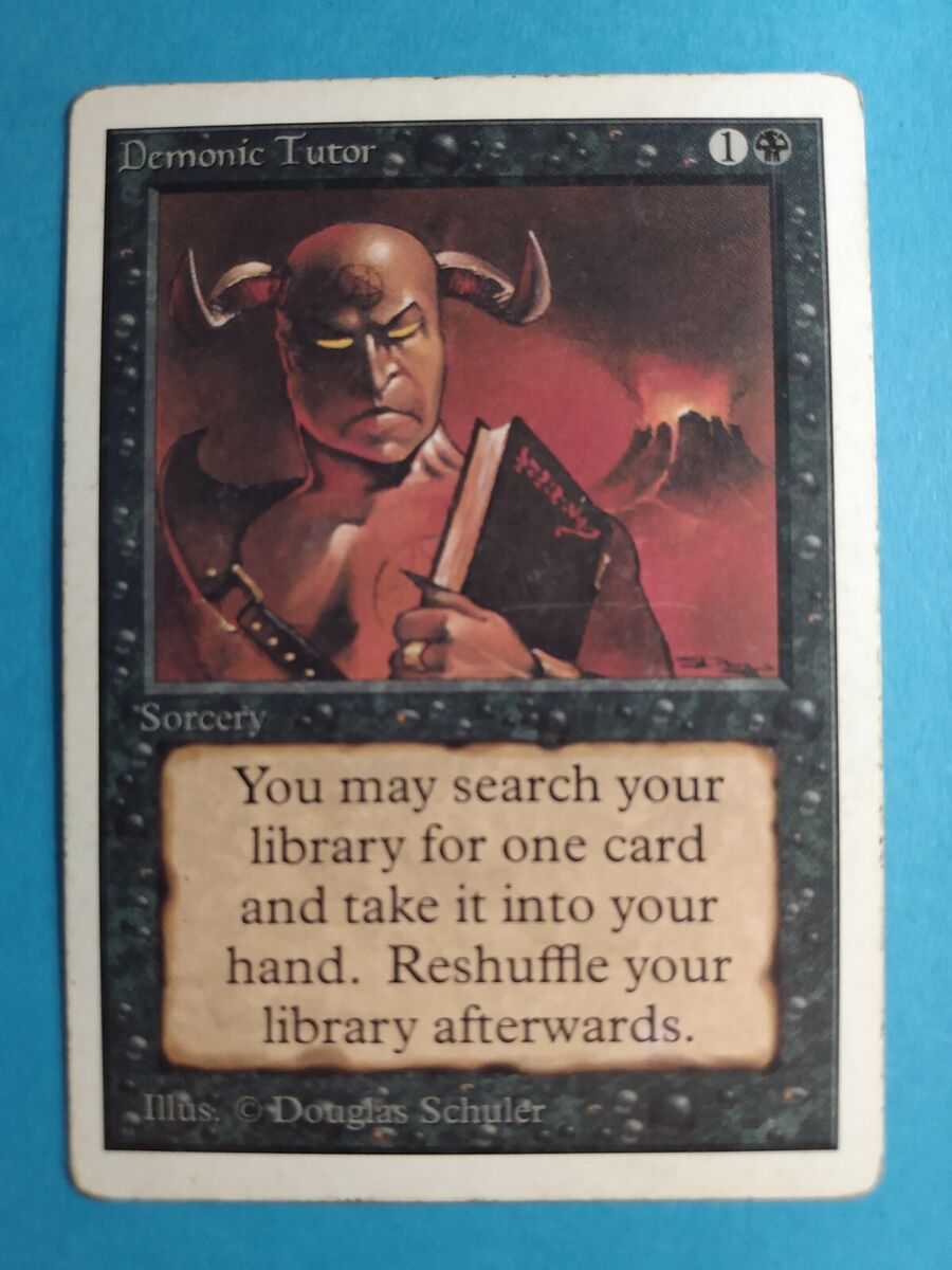 Demonic Tutor Sorcery Magic: The Gathering Near Mint or Demonic Tutor Sorcery Magic: The Gathering Near Mint or